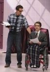 GLEE: Will (Matthew Morrison, L) rehearses with Artie (Kevin McHale, R) for "The Rocky Horror Glee Show" episode of GLEE airing Tuesday, Oct. 26 (8:00-9:01 PM ET/PT) on FOX. ©2010 Fox Broadcasting Co. Cr: Mike Yarish/FOX