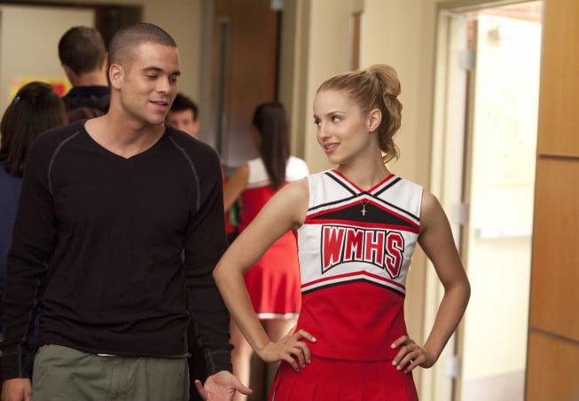 GLEE: Puck (Mark Salling,  L) tries to get Quinn's (Dianna Agron,  R) attention in "Audition, " the season  premiere episode of GLEE airing Tuesday,  Sept. 21 (8:00-9:00 PM ET/PT) on FOX. Also pictured: ©2010 Fox Broadcasting Co. Cr: Adam Rose/FOX