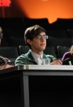 GLEE: Coach Beiste (Dot-Marie Jones, L), Artie (Kevin McHale, C) and Emma (Jayma Mays, R) watch rehearsals for West Side Story in