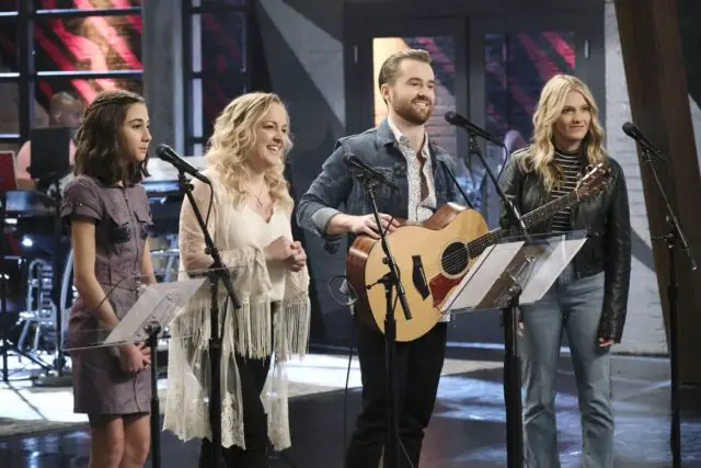 THE VOICE -- "Battle Reality" Episode 1607 -- Pictured: (l-r) Mikaela Astel, The Bundys -- (Photo by: Trae Patton/NBC)