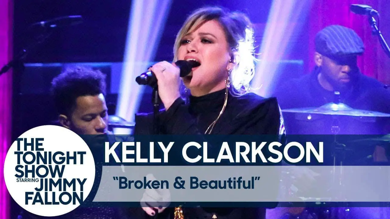 Kelly Clarkson Performs Broken & Beautiful Tonight Show (VIDEO)