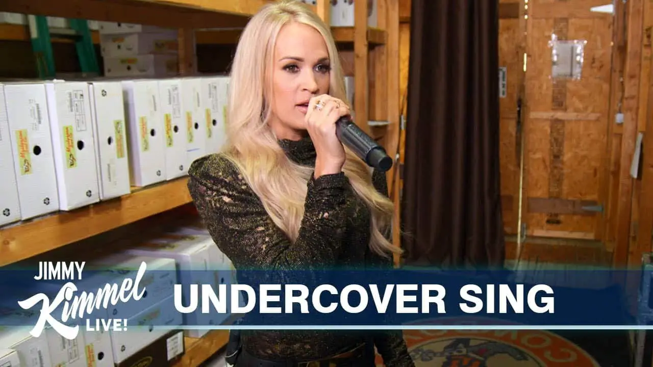 Carrie Underwood Serenades Shoppers for Jimmy Kimmel Live (VIDEO)